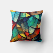 ステンカラフルドガラス抽象化 クッション (裏面)