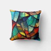 ステンカラフルドガラス抽象化 クッション (正面)