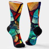 ステンカラフルドガラス抽象化 ソックス (傾斜あり)