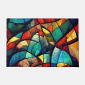 ステンカラフルドガラス抽象化 ドアマット (正面)