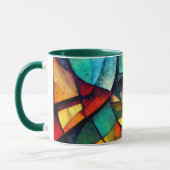 ステンカラフルドガラス抽象化 マグカップ (左)