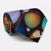 ステンカラフルドグラスに見える川の岩の小石 ネクタイ (ロール)