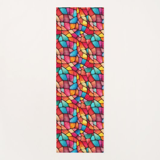 ステンカラフルドグラスの背景 ヨガマット (正面)