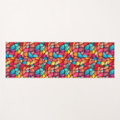 ステンカラフルドグラスの背景 ヨガマット (正面(横))