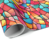 ステンカラフルドグラスの背景 ラッピングペーパー (ロールコーナー)