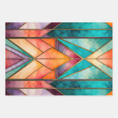 ステンカラフルドグラスアート包装紙シート ラッピングペーパーシート (正面3)