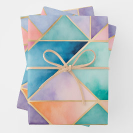 ステンカラフルドグラスアート包装紙シート ラッピングペーパーシート