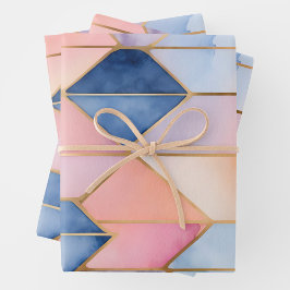 ステンカラフルドグラスアート包装紙シート ラッピングペーパーシート