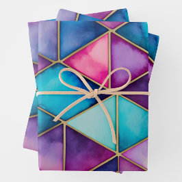 ステンカラフルドグラスアート包装紙シート ラッピングペーパーシート