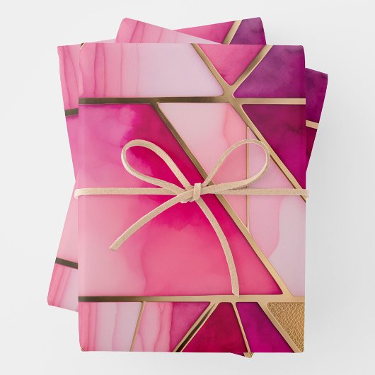 ステンカラフルドグラスアート包装紙シート ラッピングペーパーシート