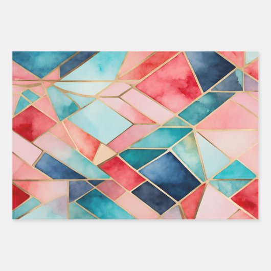 ステンカラフルドグラスアート包装紙シート ラッピングペーパーシート (正面2)