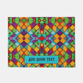 ステンカラフルドグラスデコール – 独自の文字を追加 ドアマット