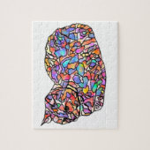 ステンカラフルドグラスネコパズル ジグソーパズル (縦)