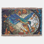 ステンカラフルドグラスハミ芸術的ドリ スローブランケット (正面)