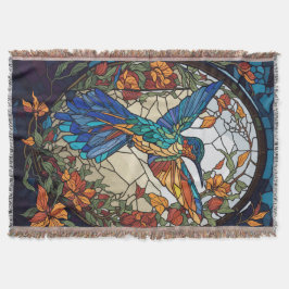 ステンカラフルドグラスハミ芸術的ドリ スローブランケット