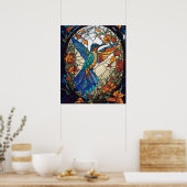 ステンカラフルドグラスハミ芸術的ドリ ポスター (キッチン)