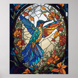 ステンカラフルドグラスハミ芸術的ドリ ポスター