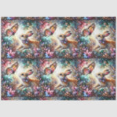 ステンカラフルドグラスバニー蝶デカップス 薄葉紙 (正面)