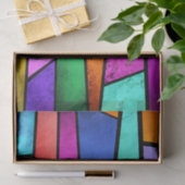 ステンカラフルドグラスパープルブルーティッシュペーパー 薄葉紙 (ギフト)