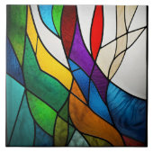ステンカラフルドグラスモザイク抽象化 タイル (正面)