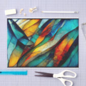 ステンカラフルドグラスモザイク抽象化 薄葉紙 (クラフト)