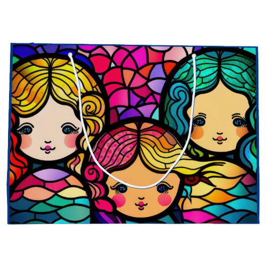 ステンカラフルドグラス人魚 ラージペーパーバッグ (裏面)