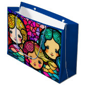 ステンカラフルドグラス人魚 ラージペーパーバッグ (正面アングル)