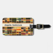 ステンカラフルドグラス幾何学模様 ラゲッジタグ (正面横)