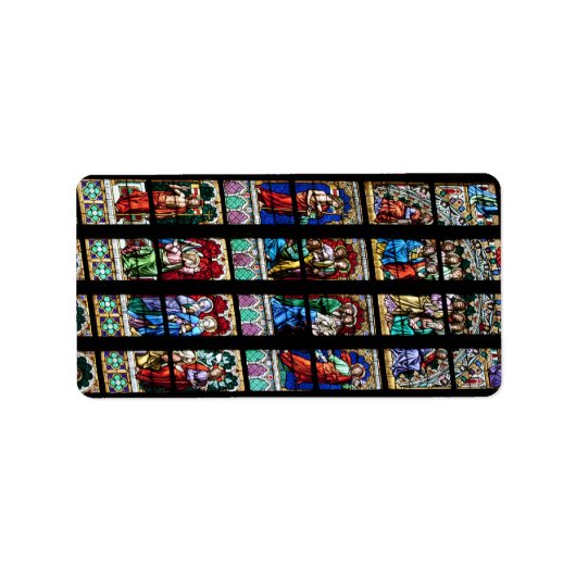 ステンカラフルドグラス窓 ラベル (正面)