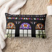 ステンカラフルドグラス窓 ランバークッション (ブランケット)