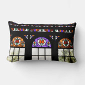 ステンカラフルドグラス窓 ランバークッション (正面)