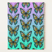 ステンカラフルドグラス蝶パーソナライズされた蝶 プランナー手帳 (裏面)