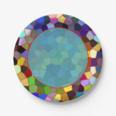 ステンカラフルフェイクドグラスの外観 ペーパープレート (正面)