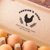 ステンシはっきりしたン農場名素朴鶏卵 セルフインキングスタンプ