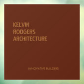 ステンシルされた金のプリント茶色 ウィンドウサイン (シート3)