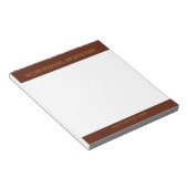 ステンシルされた金のプリント茶色 ノートパッド (アングル)