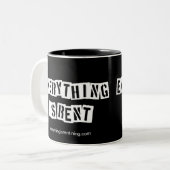 ステンシルはマグに文字を入れます ツートーンマグカップ (正面左)