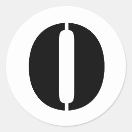 ステンシルアルファベット(Janz Letter O White) ラウンドシール