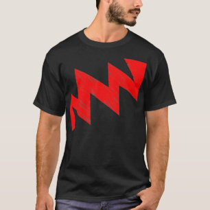 ステンシルジグザグ – 赤 Tシャツ
