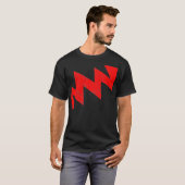 ステンシルジグザグ – 赤 Tシャツ (正面フル)