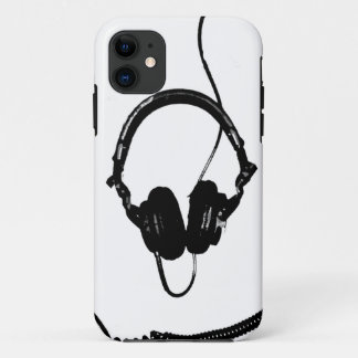 ステンシルスタイルDJのヘッドホーン iPhone 11 ケース