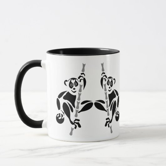 ステンシルスローロリス登山 マグカップ (左)