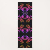 ステンシルドバラフラワー抽象芸術の色パーソナライズされた ヨガマット (正面)
