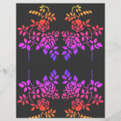 ステンシルドバラ抽象芸術カラースクラップブック紙 (裏面)