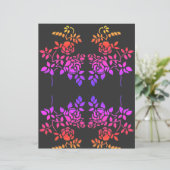 ステンシルドバラ抽象芸術カラースクラップブック紙 (スタンド正面)