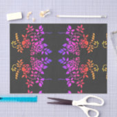 ステンシルドバラ花抽象芸術色の切り離し 薄葉紙 (クラフト)