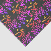 ステンシルドバラ花抽象芸術色の切り離し 薄葉紙 (詳細)