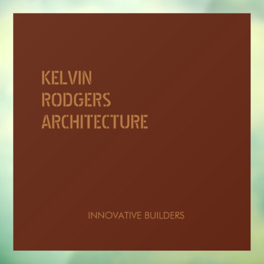 ステンシルド金ゴールドプリント茶色 ウィンドウサイン (シート3)