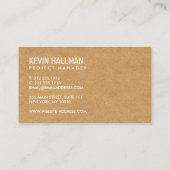 ステンシルパーティクルボード建築ビルダ 名刺 (裏面)