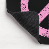 ステンシルピースのシンボル – ピンク色の黒 マウスパッド (コーナー)